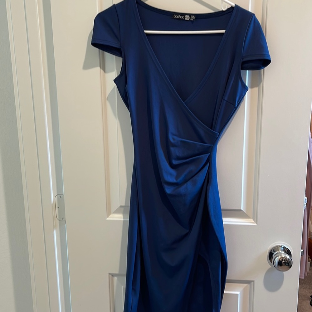 Boohoo slit dress